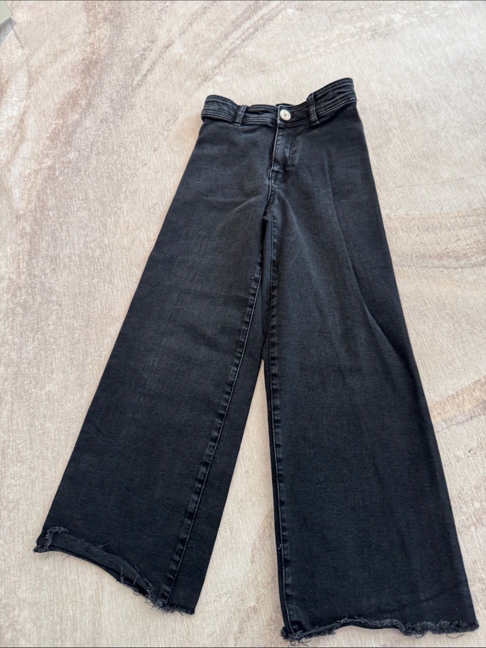 Zara Kids Wide Leg Black Jeans
